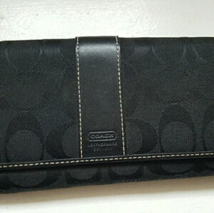 Coach black long wallet